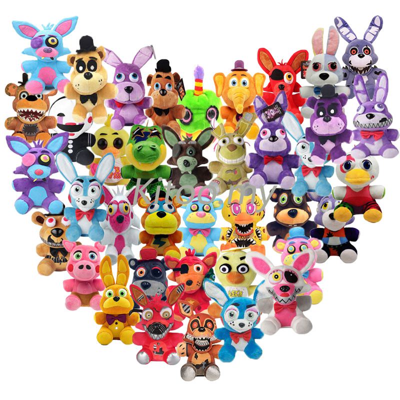 Zhongkaihua Peluche FNAF Five Nights At Freddy's – Personaggi Phantom Foxy, Chica, Mangle, Puppet – Altezza 18 Cm, Morbido In Peluche Corto - 4