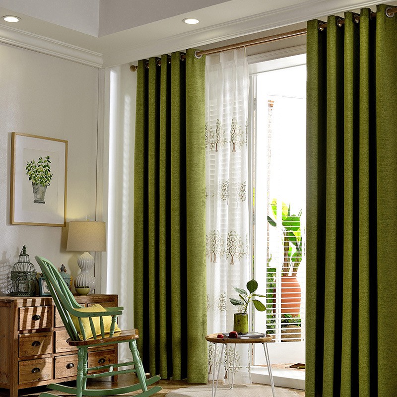 Cortinas verdes frutales para sala de estar, cortina de ventana de Color  puro para dormitorio, decoración moderna para el hogar, Interior de calidad  para el hogar - AliExpress