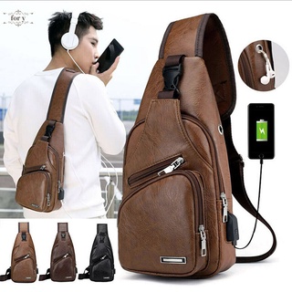 Bolso De Pecho Hombro Casual Para Hombre Bandolera De Cuero Mochila De  Viaje USA