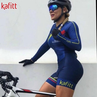 Kafitt-Conjunto de ropa de triatlón para mujer, mono de Ciclismo