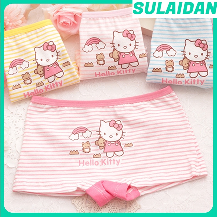 Hello Kitty Nina Bragas Transpirable Suave Algodon Bebe Boxeador Solido Nino Ropa Interior Calzoncillos Lindo De Dibujos Animados Panty