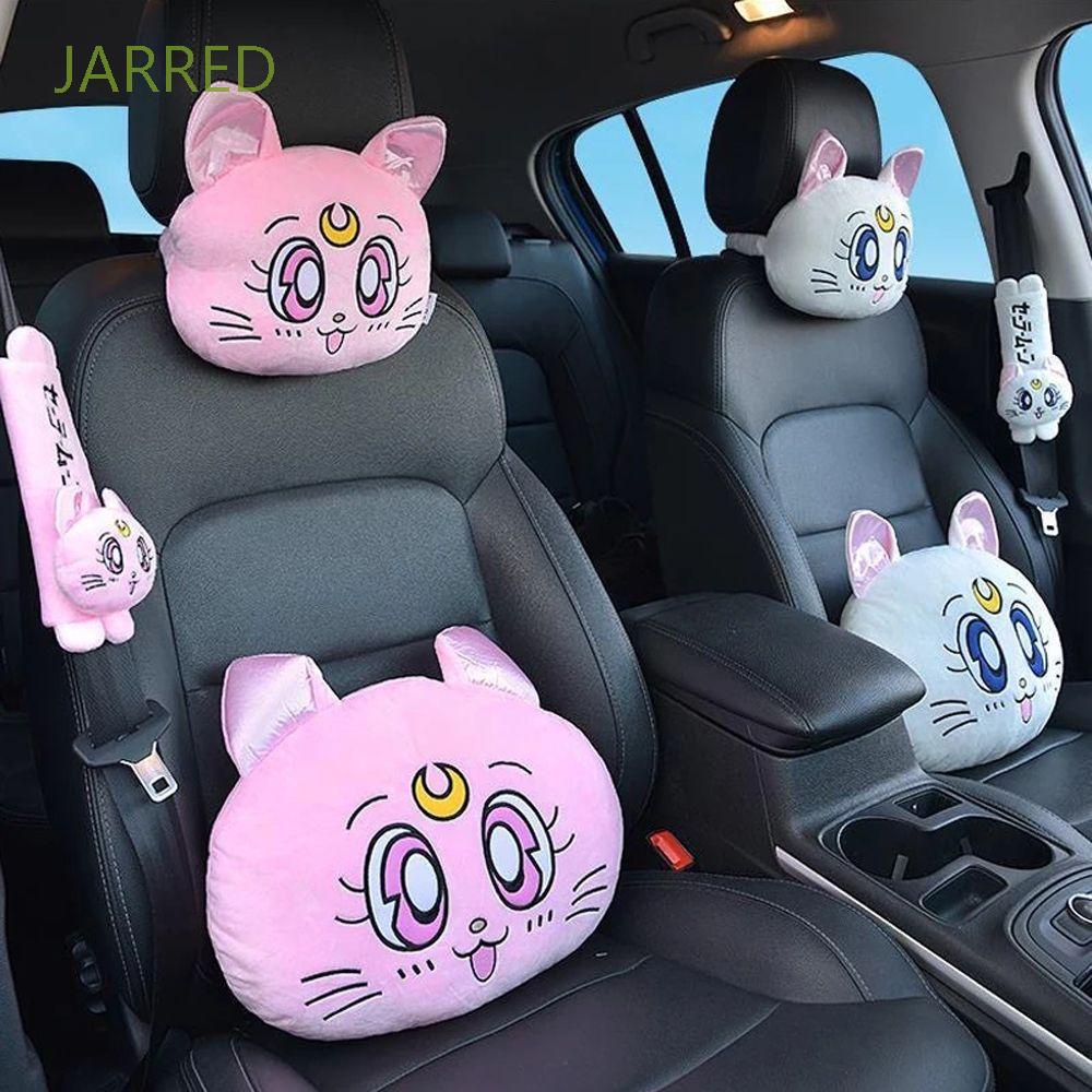 JARRED Creativa Almohada Para El Cuello Del Coche Interior Gatito Almohadas  Reposacabezas Gato Accesorios Lindo Sailor Moon Auto Soporte Lumbar De  Dibujos Animados