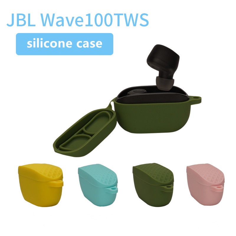 Funda Protectora De Silicona JBL Wave 100TWS Para Auriculares Con Hebilla  Antipérdida