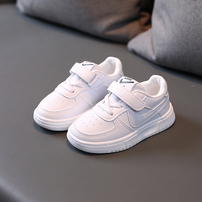 Zapatos Deportivos Para Ninos Air Force One Zapatillas Bajas Para Ninas Blancos Shopee Colombia