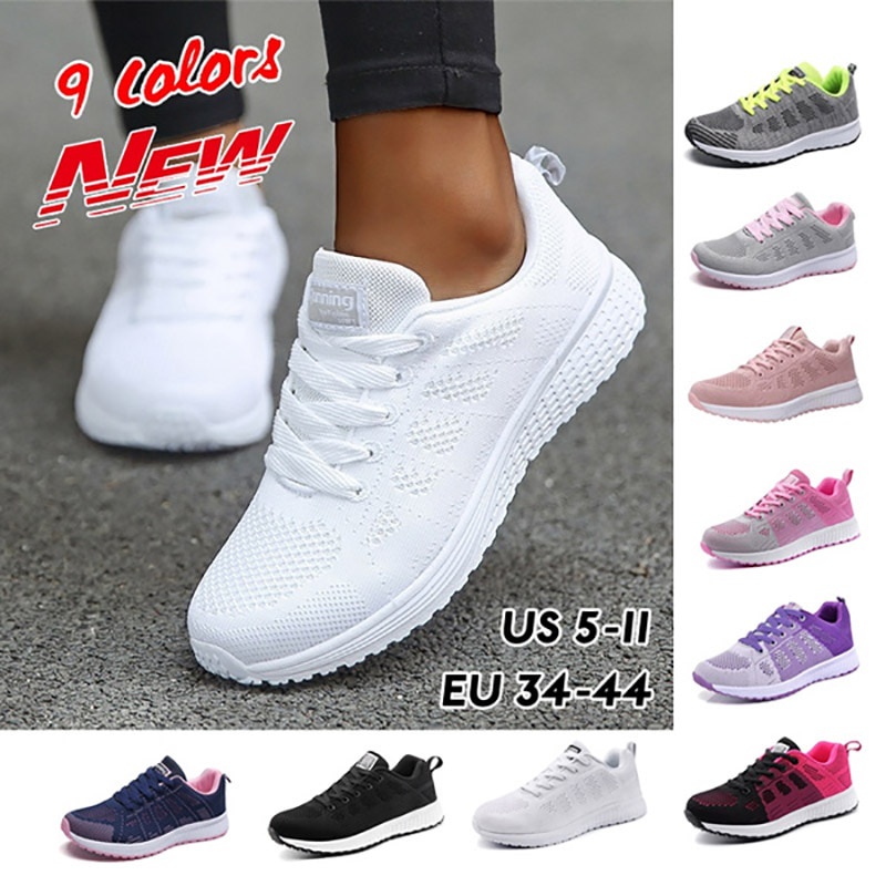 blanco zapatos de deporte para las mujeres nuevas mujeres transpirable zapatillas de deporte tenis mujer zapatos al aire libre gimnasio gran tamano zapatilla de deporte pareja zapatos para correr Shop...