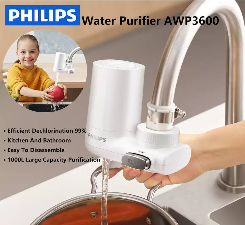Purificador De Agua Philips AWP3600 Grifo Doméstico Filtro De Cocina Red De  Bebida
