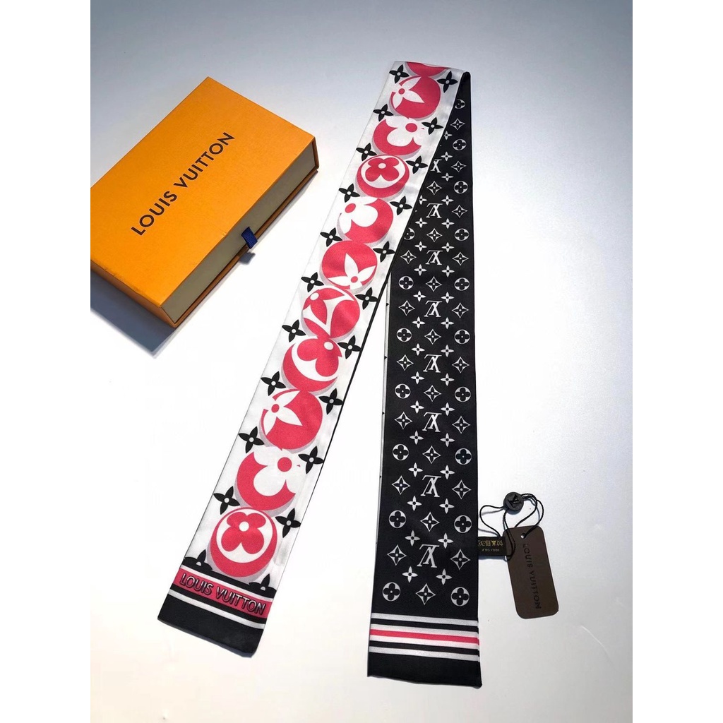 Diseño De Marca De Lujo Louis Vuitton LV Monogram Bandeau Diademas Para  Mujer Emulación Seda Pequeña Bufanda Silenciador Tamaño : 8 * 120cm