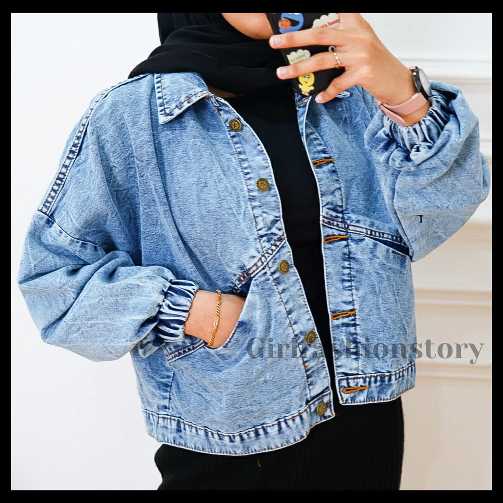 Linford ZFS Mujeres Chaqueta MODIE VINTAGE OVERSIZE JEANS DENIM Ultima LEVIS Polos Goma Manos XL BAGGY ORIGINAL Manga De Globo Shopee Colombia