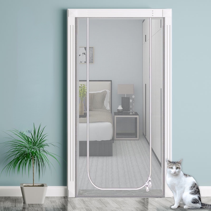  Puerta mosquitera para gatos: dale a tu felino entrar y salir  de tu casa de forma segura, evita que las mascotas se escapen con cortinas  de puerta para sala de estar