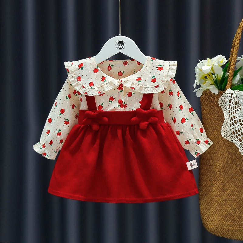 Trajes de bebé niña con diademas a juego para niños, tela crepé de color  puro, simple algodón puro (rojo, 0-3 meses)