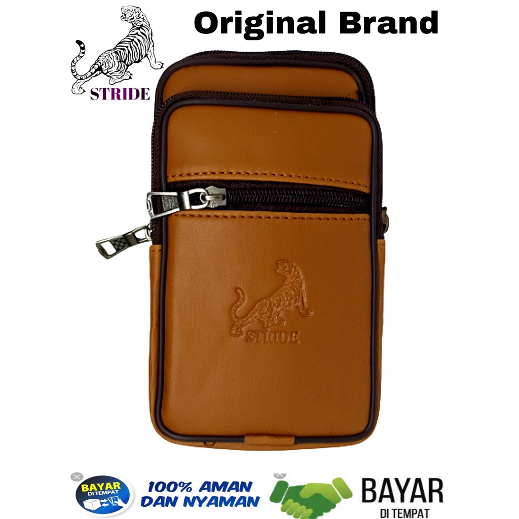 Cartera de teléfono celular cintura de cuero para hombre bolso