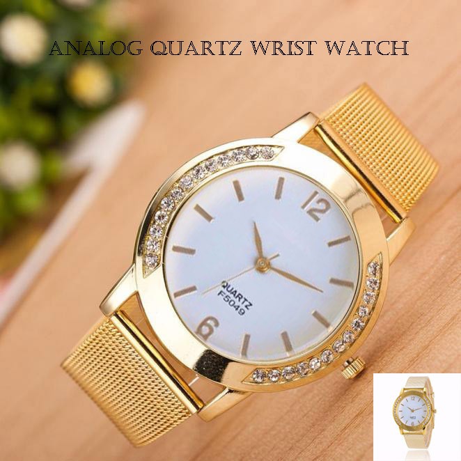 pedidos reloj de pulsera de cuarzo analogico de acero inoxidable dorado a la moda para mujer Shopee Colombia