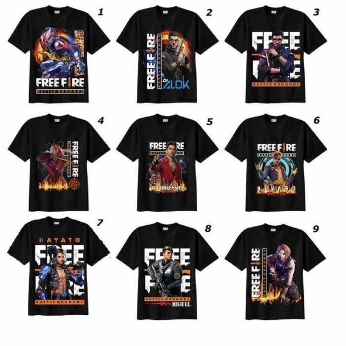 Camisetas de free fire para niños hotsell