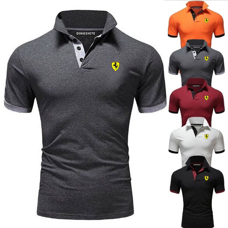 ferrari hombres polo camisas de manga corta hombre tops moda m 4xl en stock 0128 Shopee Colombia