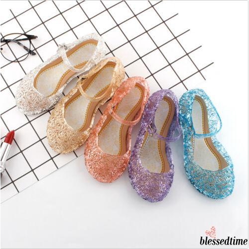 SK Ni os Chica Fancy Crystal Jelly Gel Zapatos Para Frozen