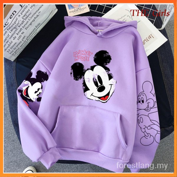 Mujer sudaderas con capucha lindo de dibujos animados Mickey algodón  sudaderas con capucha de