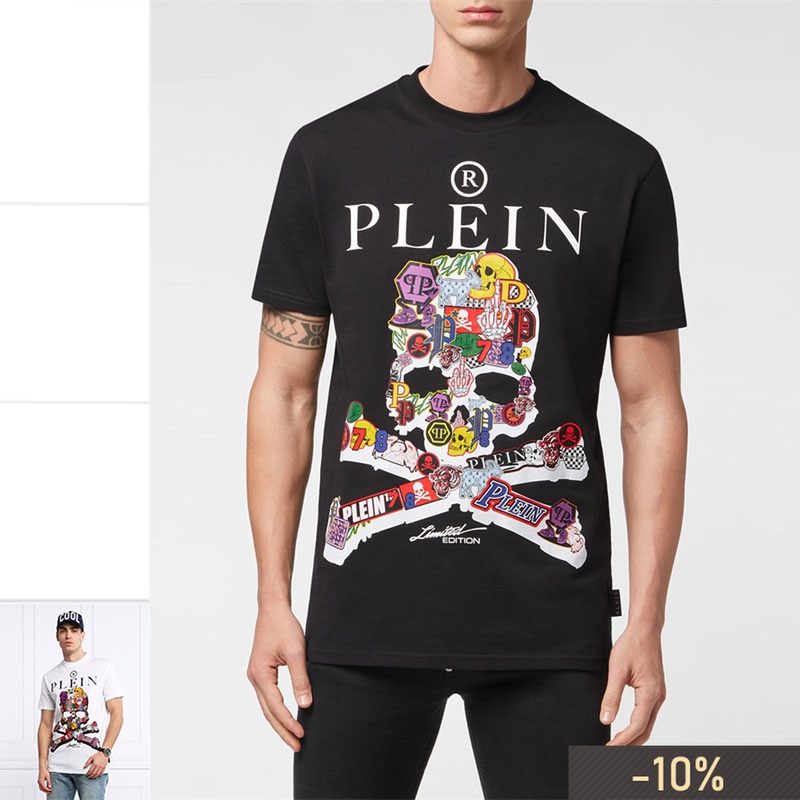 Philipp Plein PP Camiseta De Manga Corta Con Estampado De Calavera Para Hombre Shopee Colombia