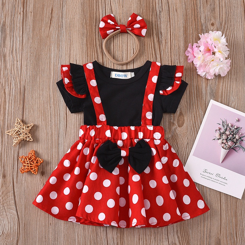 1VWS RPGQ Minnie Mouse Vestidos De Beb Ni as Cumplea os Papel