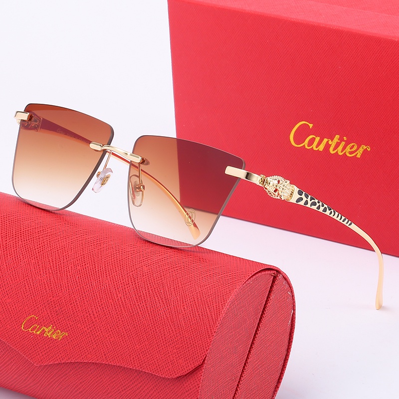 Gafas De Sol Cartier Con Cabeza De Leopardo Para Hombres Y Mujeres De Moda Clasica UV400 Shopee Colombia