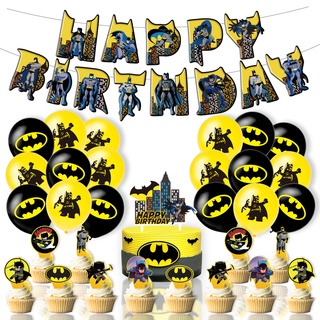 Softcloud Juego De 44 Pzs Globos De Batman Superhéroes/Cumpleaños/Babat/ Globo/Pastelería/Decoración De Fiesta | Shopee Colombia