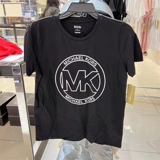 Camiseta Casual De Manga Corta Con Estampado De Cuello Redondo Michael Kors MK Para Mujer