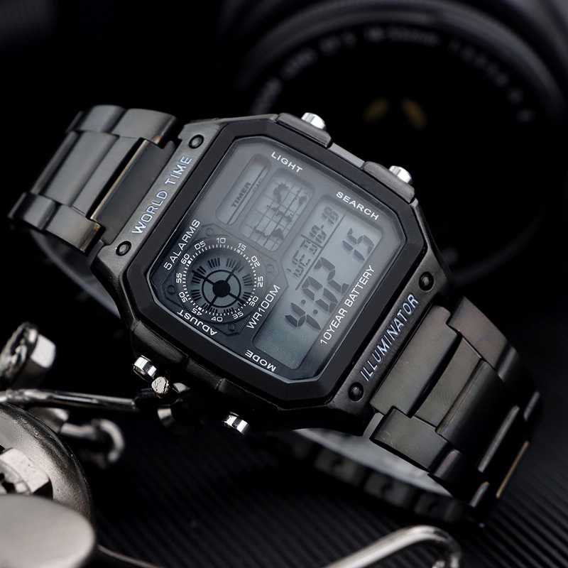 Reloj y Moda] Reloj Militar Para Hombre Deportive Digital Casio Estilo G  Shock Niños Relojes Resistente Al Agua Led Lujo 30m Mundo Iluminación  Luminosa 3 Colores