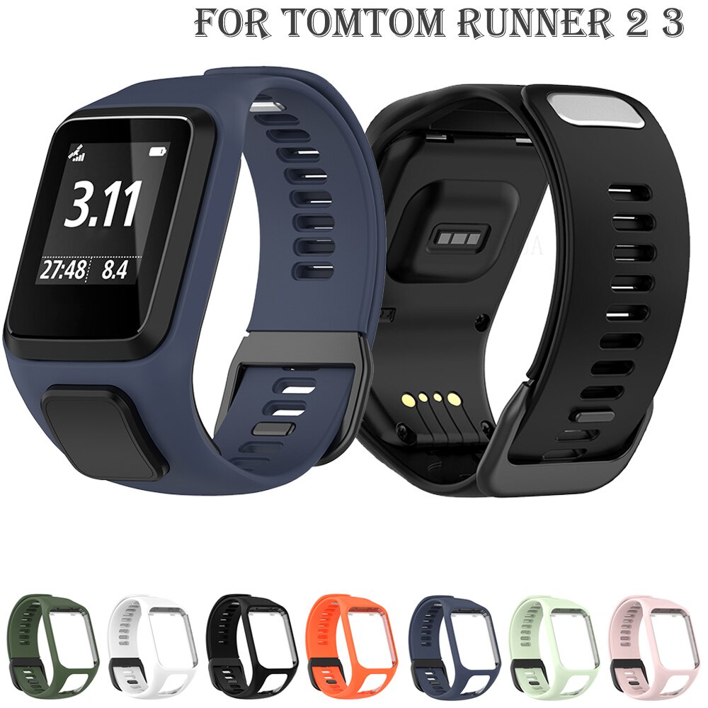 Correa De Reloj Para Tomtom Runner 2 3 Spark Cardio Music Adventurer Golfer 2 Pulsera Deportiva De Silicona De Repuesto Shopee Colombia