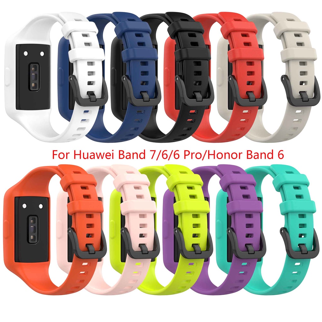 Correa de reloj para Huawei Band 7, accesorios de correa de silicona,  pulsera de repuesto inteligente para Huawei Band 7 - AliExpress