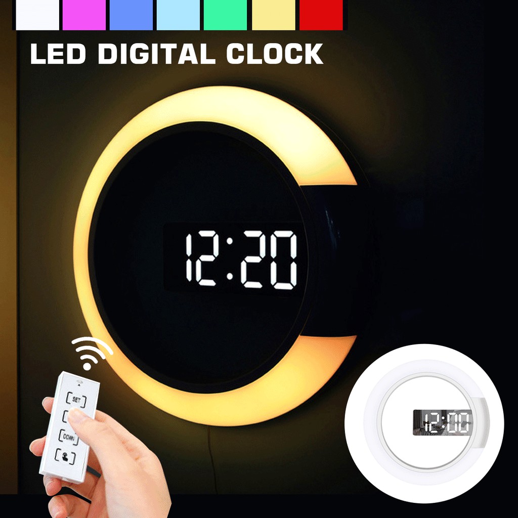 Reloj digital, reloj de pared digital para decoración de sala de estar,  reloj despertador de escritorio