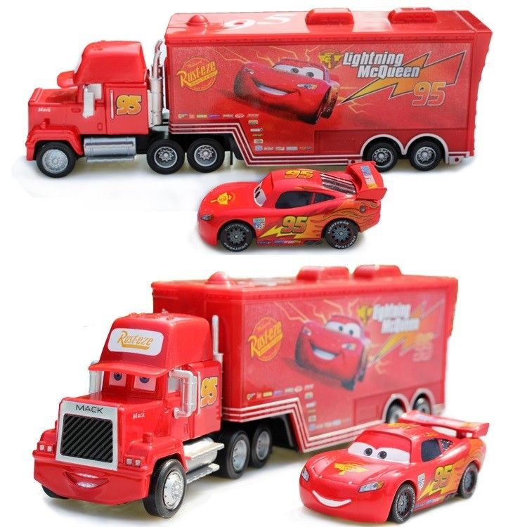Disney Pixar Car No . 95 Mack Racer's Truck & McQueen Modelo 1 : 55 ...