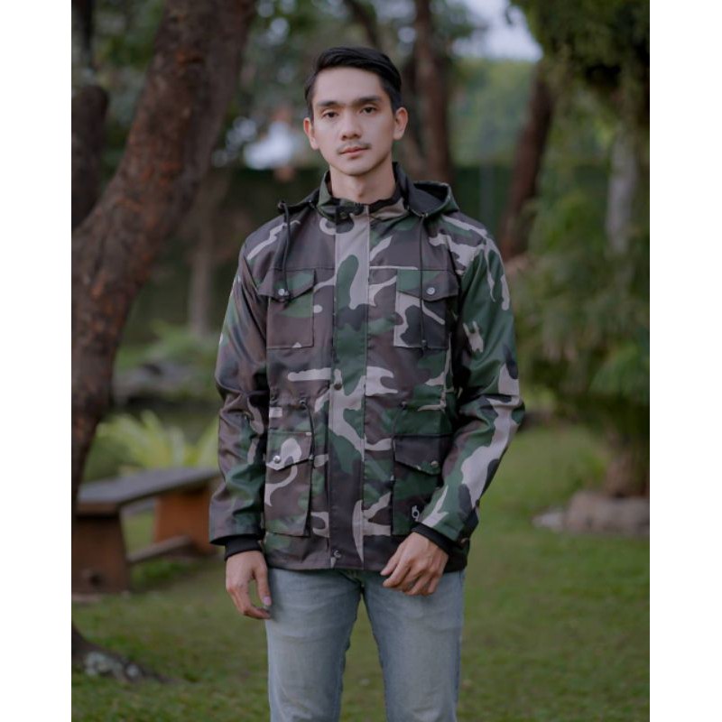 Chaqueta de camuflaje verde del ejército para hombre chaqueta militar parka  abrigo Outwear