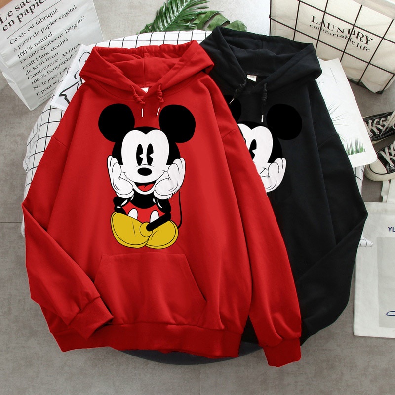 Sudadera Mickey - Rojo - Sudadera Capucha Mujer