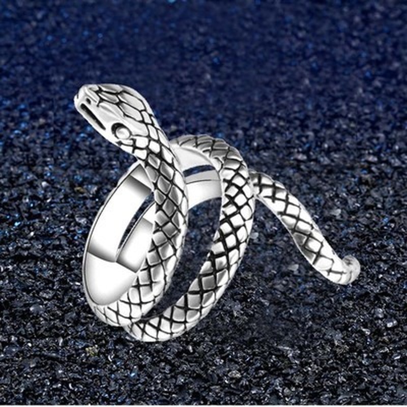 Anillos de plata online en forma de serpiente