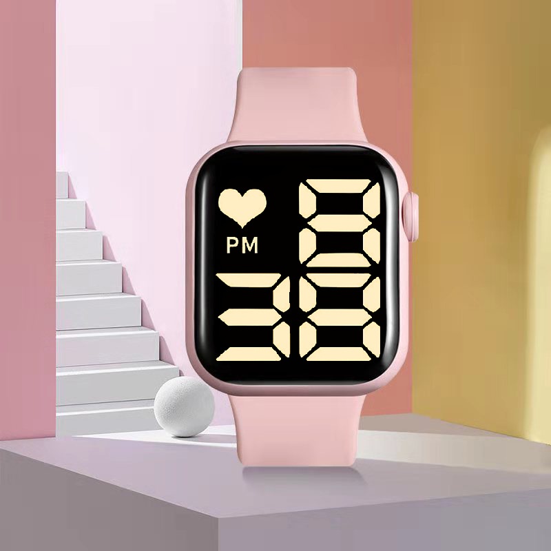 Reloj Digital cuadrado para mujer, reloj deportivo para hombre, mujer