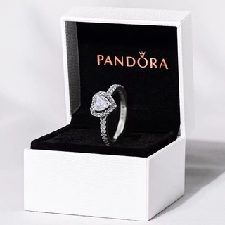 Anillo De Plata Original Pandora S925 Coraz n Brillante Diamante