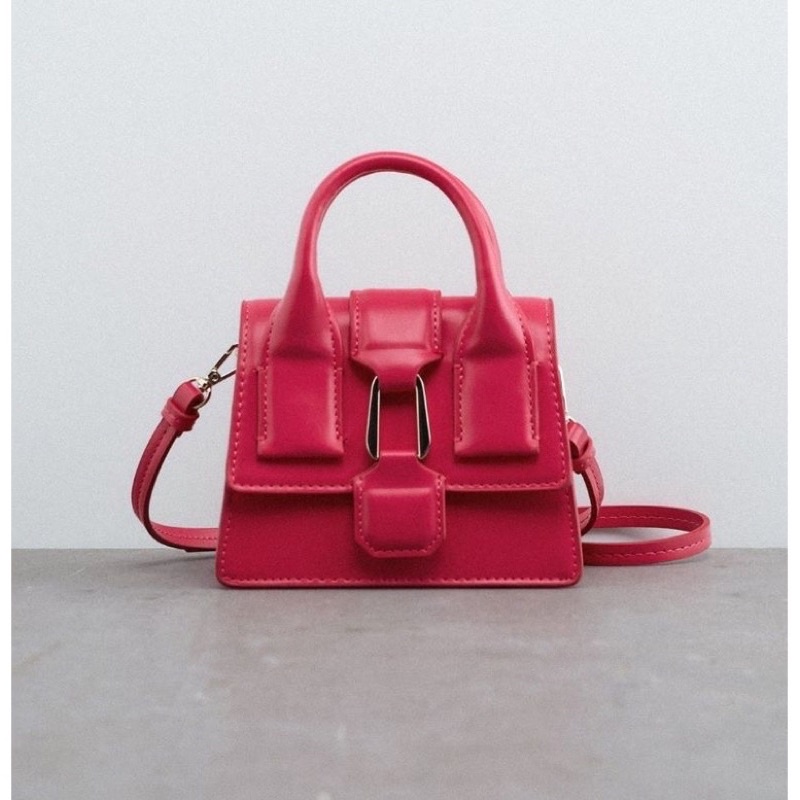 Zara fucsia Mini bolso Tote Shopee Colombia