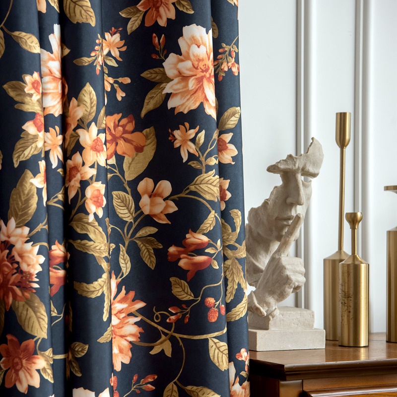 Cortinas cortas de encaje rústico americano, media cortina personalizable  para ventana pequeña, decoración del hogar, cortinas para dormitorio