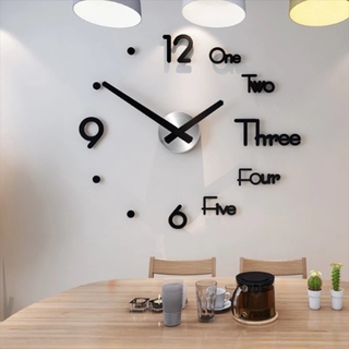 Reloj de pared 3D adhesivo de pared para pared, espejo acrílico, adhesivo  de pared, para el hogar, decoración para el hogar, sala de estar, 37