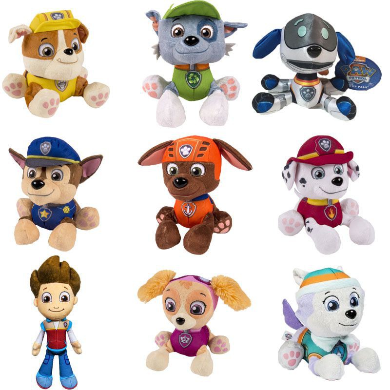 Figuras de acción de la patrulla canina para niños, de 15cm muñecos de  peluche, Marshall, Rocky, Zuma Fivean Peluches