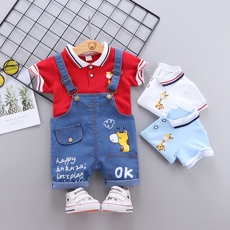 Conjunto De Pantalones Con Peto Para Niños Y Niñas Ropa De polo De ...