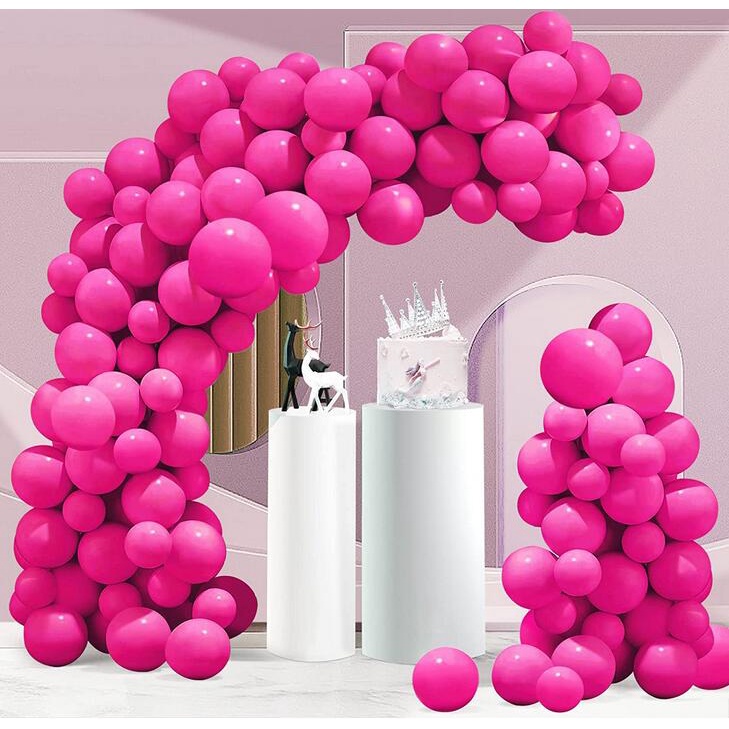  113 globos rosados, globos de látex para decoración de globos  de fiesta temática rosa, globos rosa mate con diferentes tamaños de 18, 12,  10, 5 pulgadas, para niñas, baby shower, cumpleaños