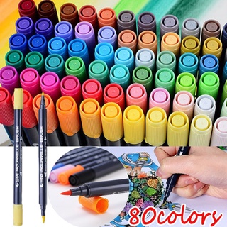 Marcadores de alcohol de 120 colores de doble punta para niños, rotuladores  con soporte para bolígrafo y estuche para suministros de pintura para