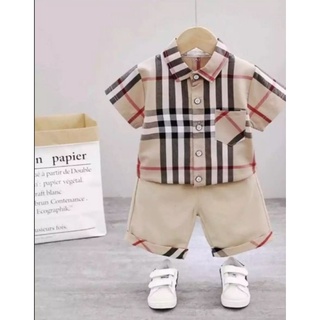 ltimo conjunto de ni os conjunto de camisa BURBERRY caja para ni os 1 5 TJN