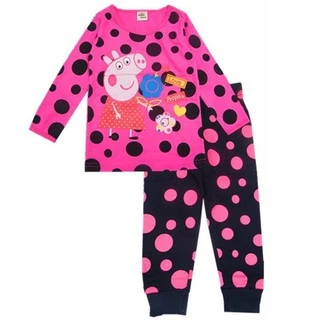 Pijama Manga Larga Niña Estrellas Pijama Peppa Pig Para Niñas - Comodidad Y Diversión En Algodón Filtro Polvo Pc