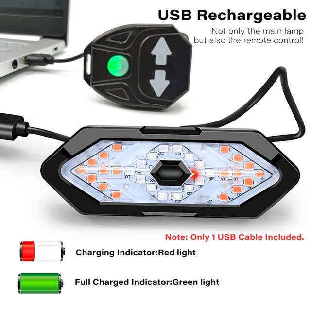 Kit Luz Luces 7 Led Bicicleta Delantera Roja Trasera Intermitencia