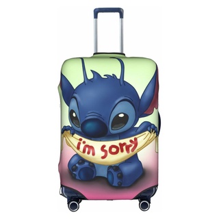 En Stock] Protector De Maleta De Viaje Disneys Stitch De 18 A 32 Pulgadas  Elástico Lavable Cubierta Protectora De Equipaje