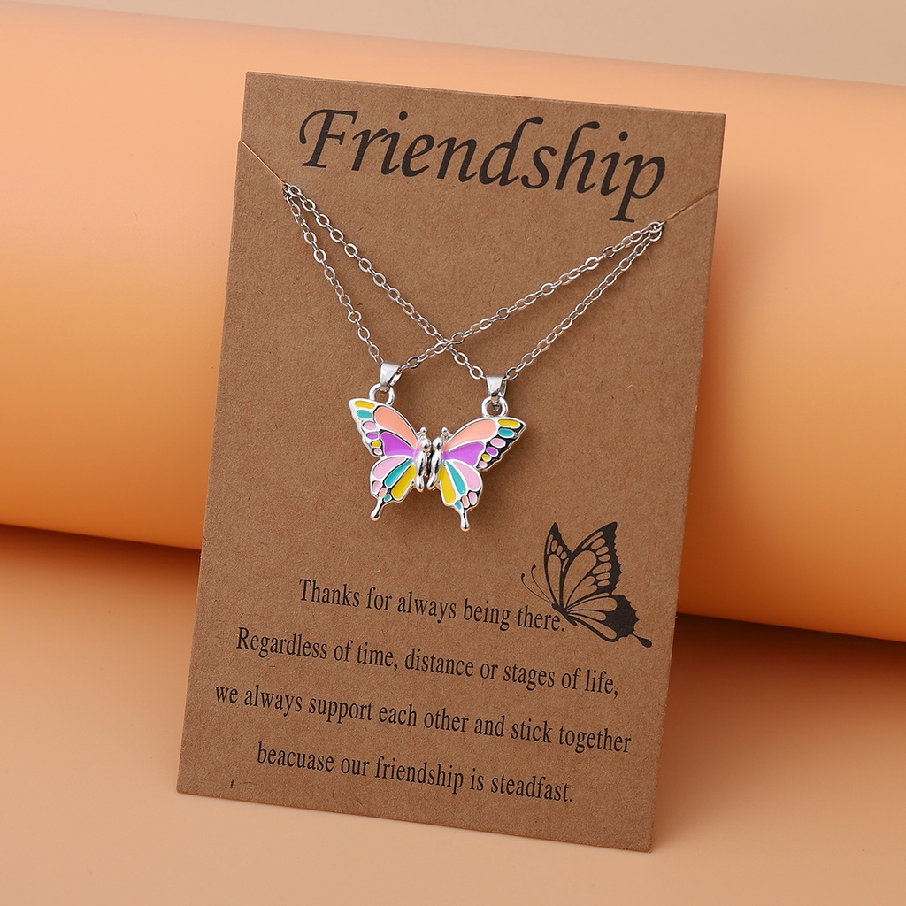 2 Collares Magnéticos Multicolores De Mariposa Personalidad Pareja Bestie  Clavícula Cadena Regalo | Shopee Colombia