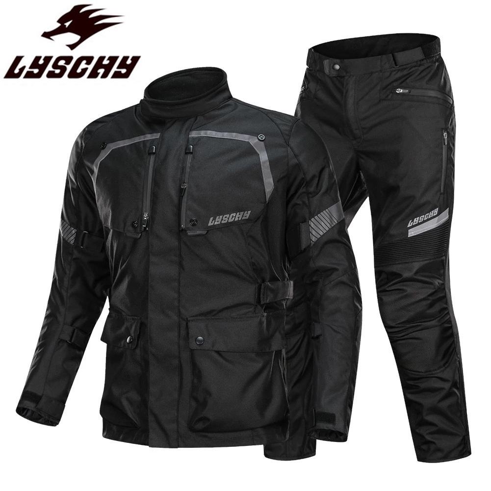 LYSCHY Chaqueta De La Motocicleta Pantalones Traje Impermeable