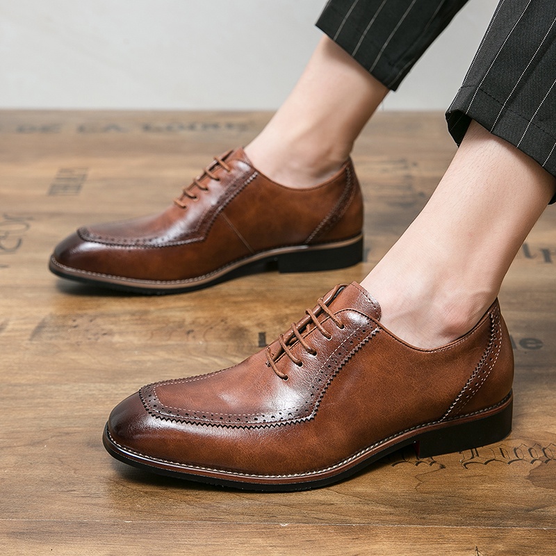 Zapato Hombre Oficina Casual Caballero Calzado y Oxfords Marron