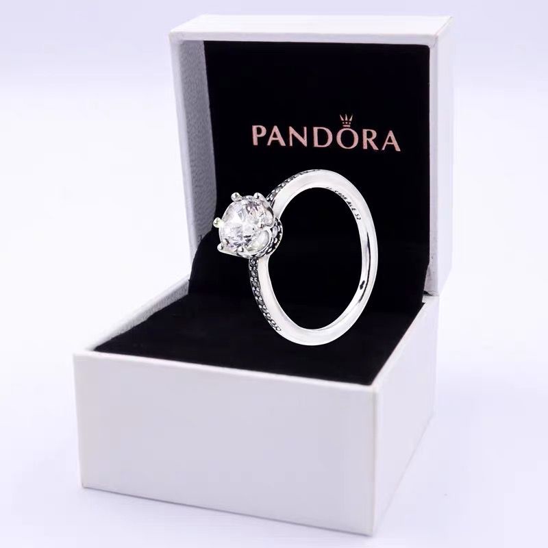 Anillo pandora Corona Promesa De Plata 925 Boda Compromiso C bico